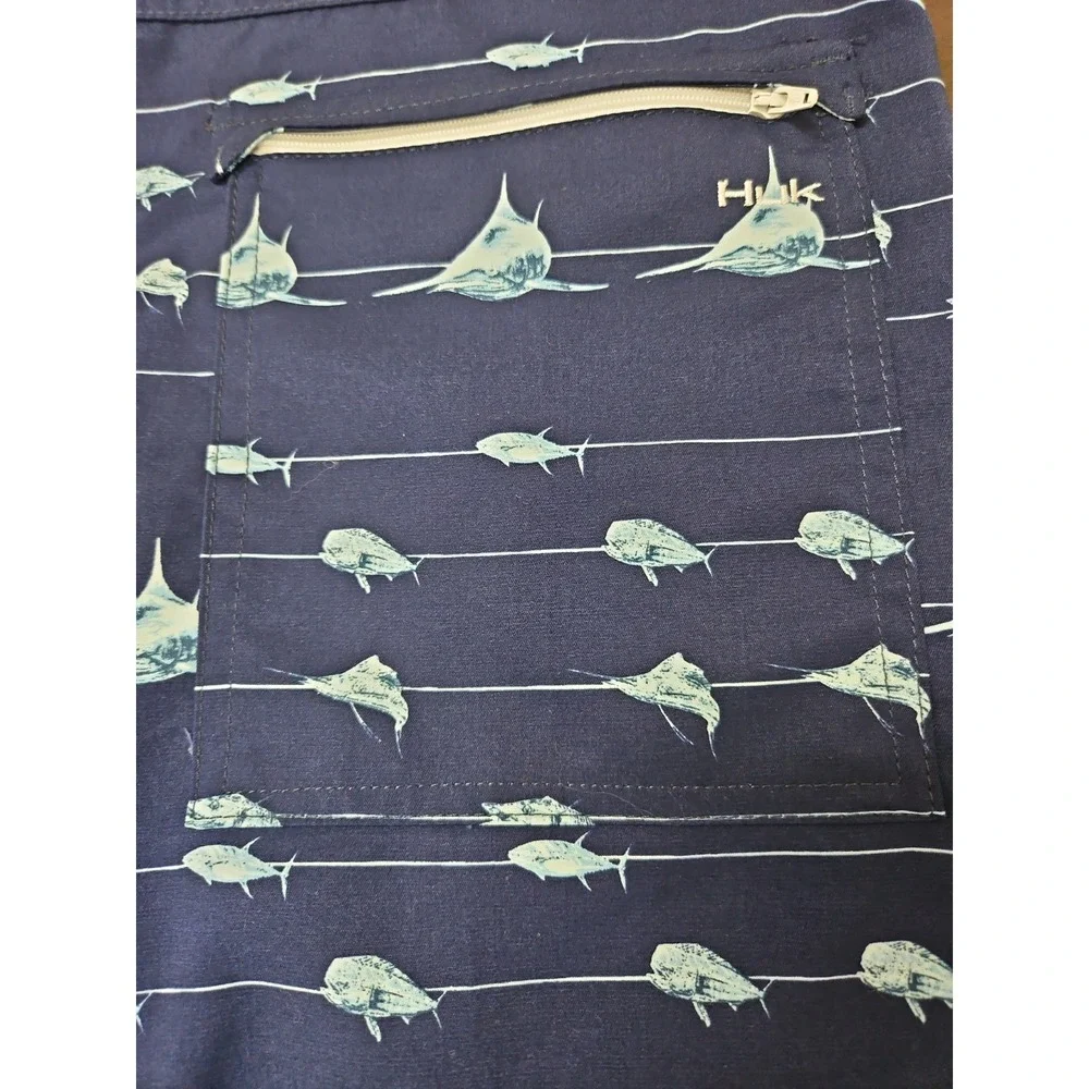 Huk Shorts Mens 36  Swordfish Print 11